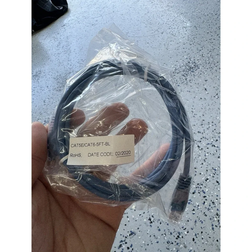CAT6 Ethernet Patch Cord RJ45 LAN Network Cable Black 5FT‎ Multi-Pack LOT (20)